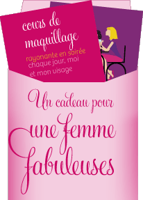 deux bons cadeaux pour mes cours de maquillage fabuleuses à -50%